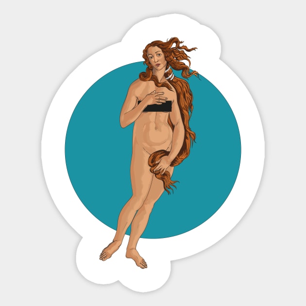 The Birth of Venus Sticker by RusaTheMaker